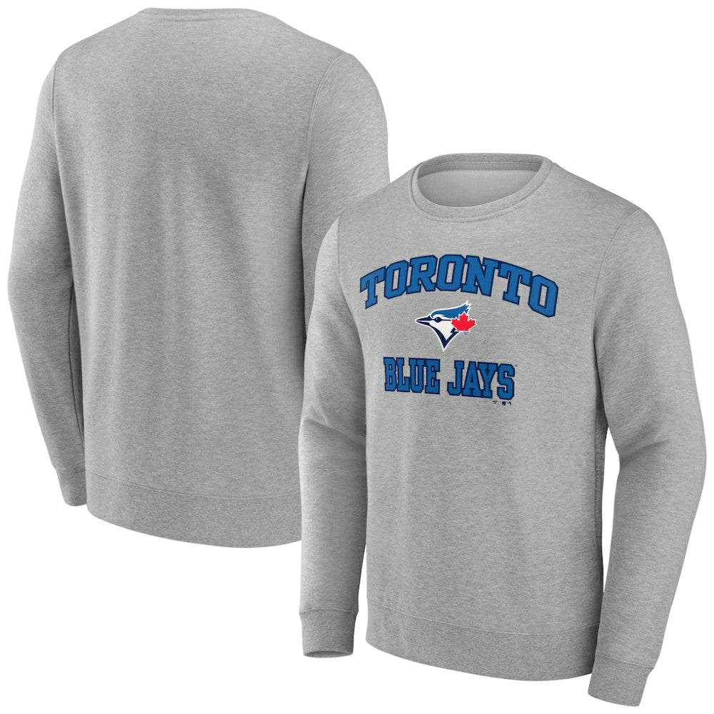 Toronto Blue Jays Heart & Soul Pullover Sweatshirt Heather Gray