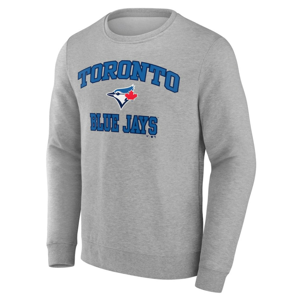 Toronto Blue Jays Heart & Soul Pullover Sweatshirt Heather Gray