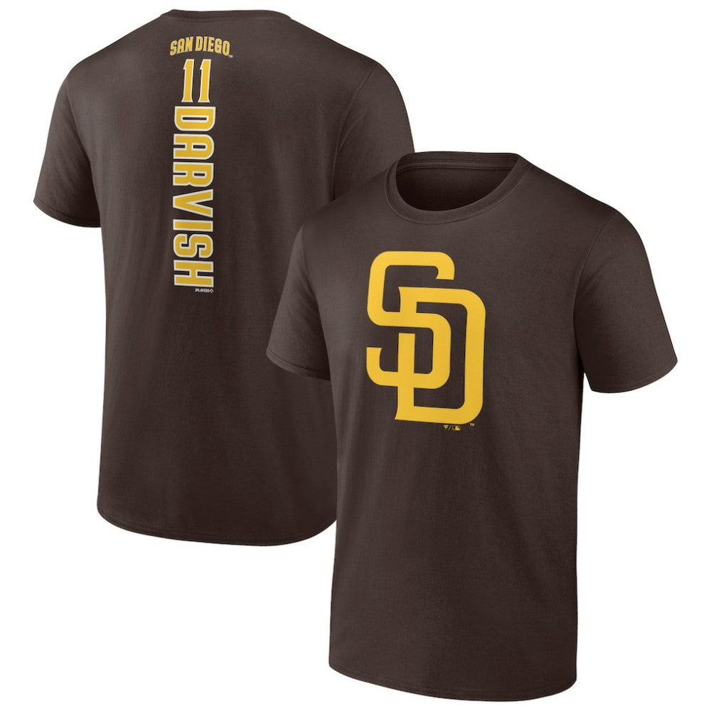 Yu Darvish San Diego Padres Playmaker Name & Number T-Shirt Brown