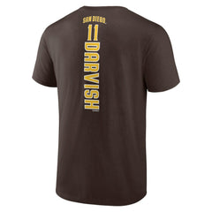 Yu Darvish San Diego Padres Playmaker Name & Number T-Shirt Brown