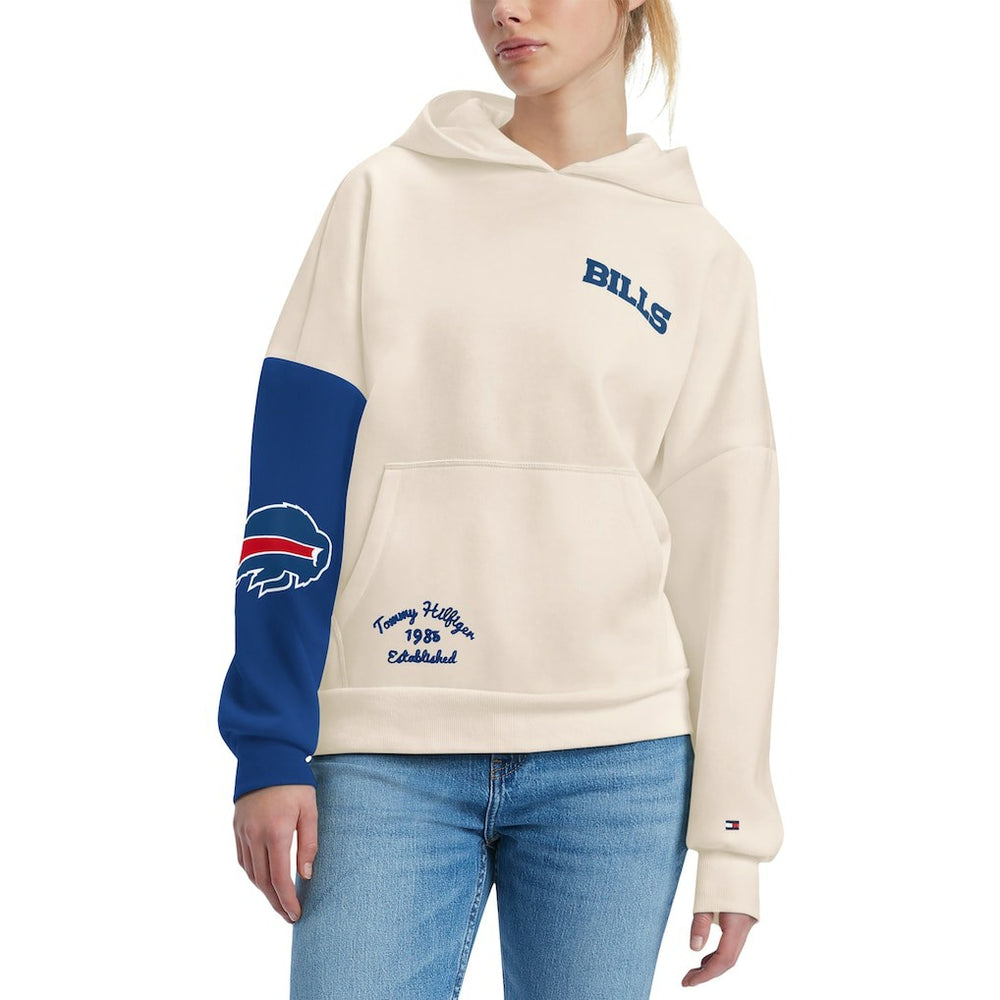 Buffalo Bills Tommy Hilfiger Women's Harriet Pullover Hoodie - Cream/Royal cheap