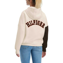 Cleveland Browns Tommy Hilfiger Women's Harriet Pullover Hoodie - Cream/Brown for sale
