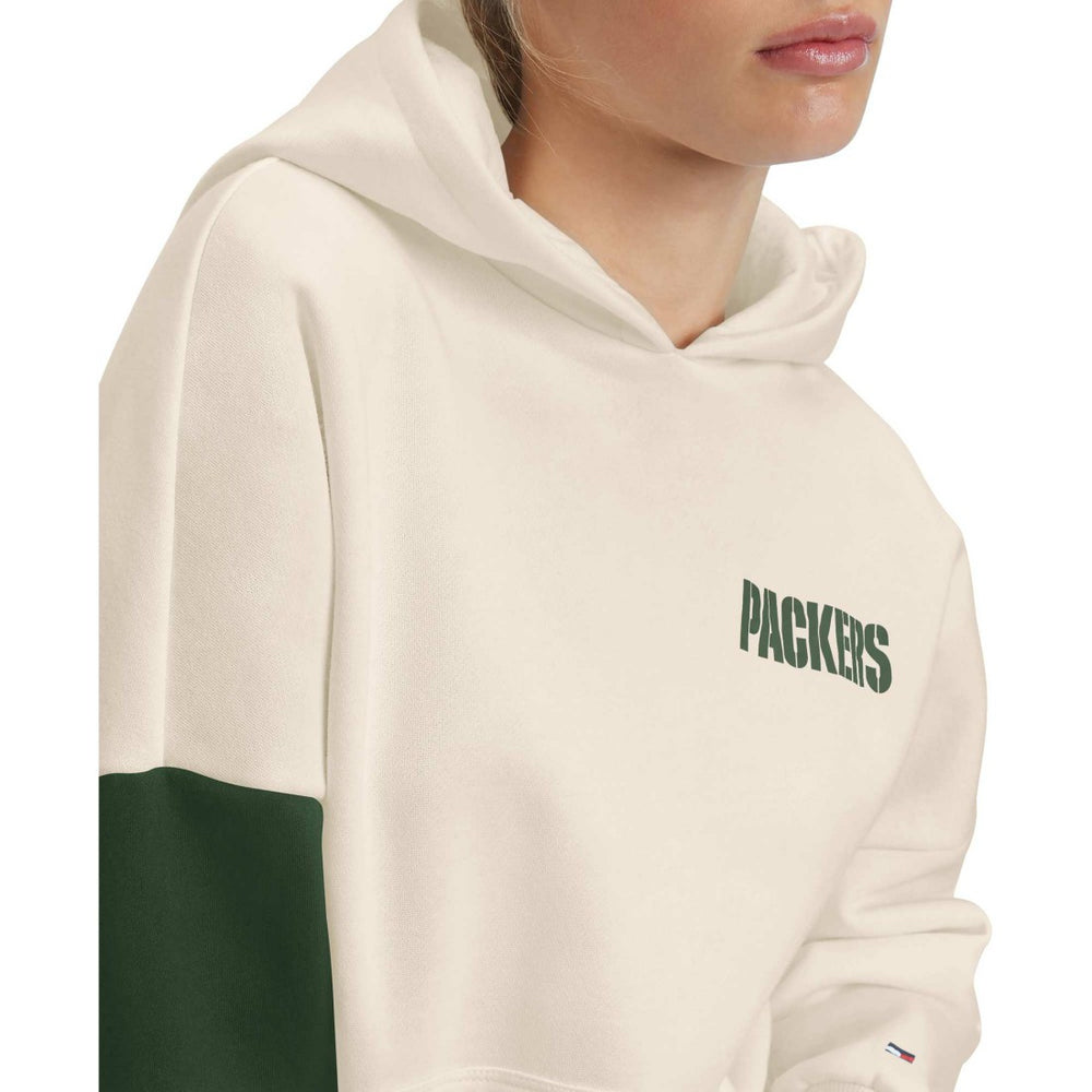 Green Bay Packers Tommy Hilfiger Women's Harriet Pullover Hoodie - Cream/Green online