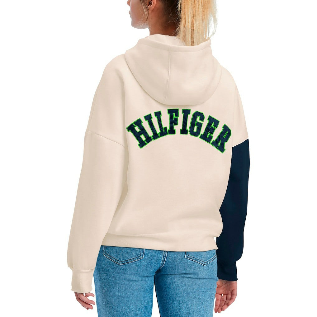 Seattle Seahawks Tommy Hilfiger Women's Harriet Pullover Hoodie - Cream/Navy online