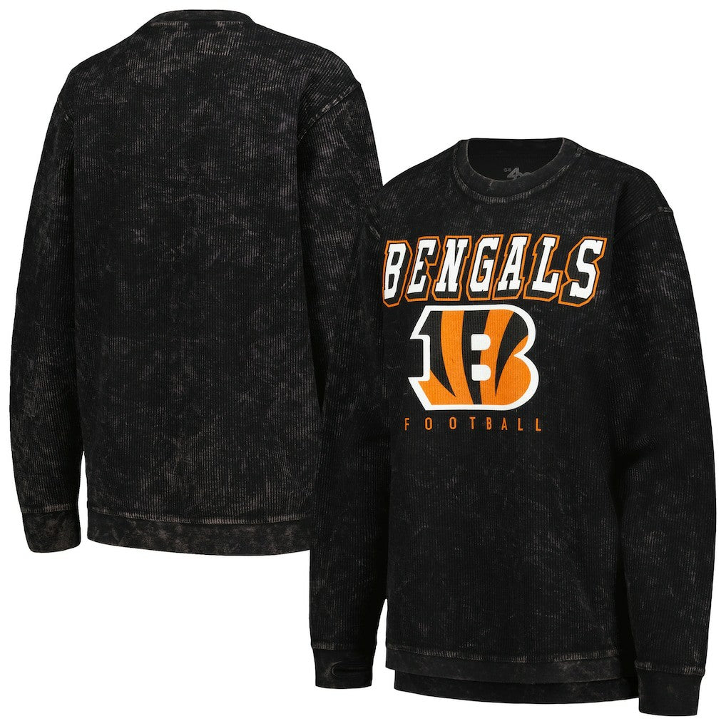 Cincinnati Bengals G-III 4Her by Carl Banks Women's Comfy Cord Pullover Sweatshirt - Black sale