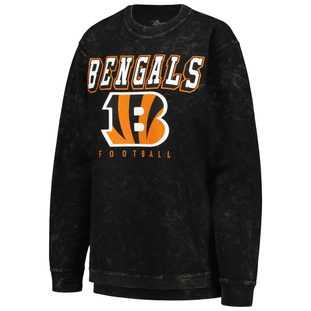 Cincinnati Bengals G-III 4Her by Carl Banks Women's Comfy Cord Pullover Sweatshirt - Black sale