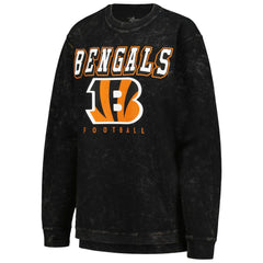 Cincinnati Bengals G-III 4Her by Carl Banks Women's Comfy Cord Pullover Sweatshirt - Black sale
