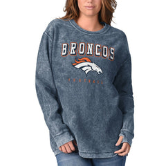 Denver Broncos G-III 4Her by Carl Banks Women's Comfy Cord Pullover Sweatshirt - Navy outlet