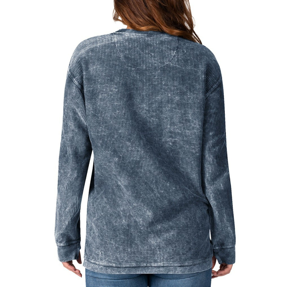 Denver Broncos G-III 4Her by Carl Banks Women's Comfy Cord Pullover Sweatshirt - Navy outlet