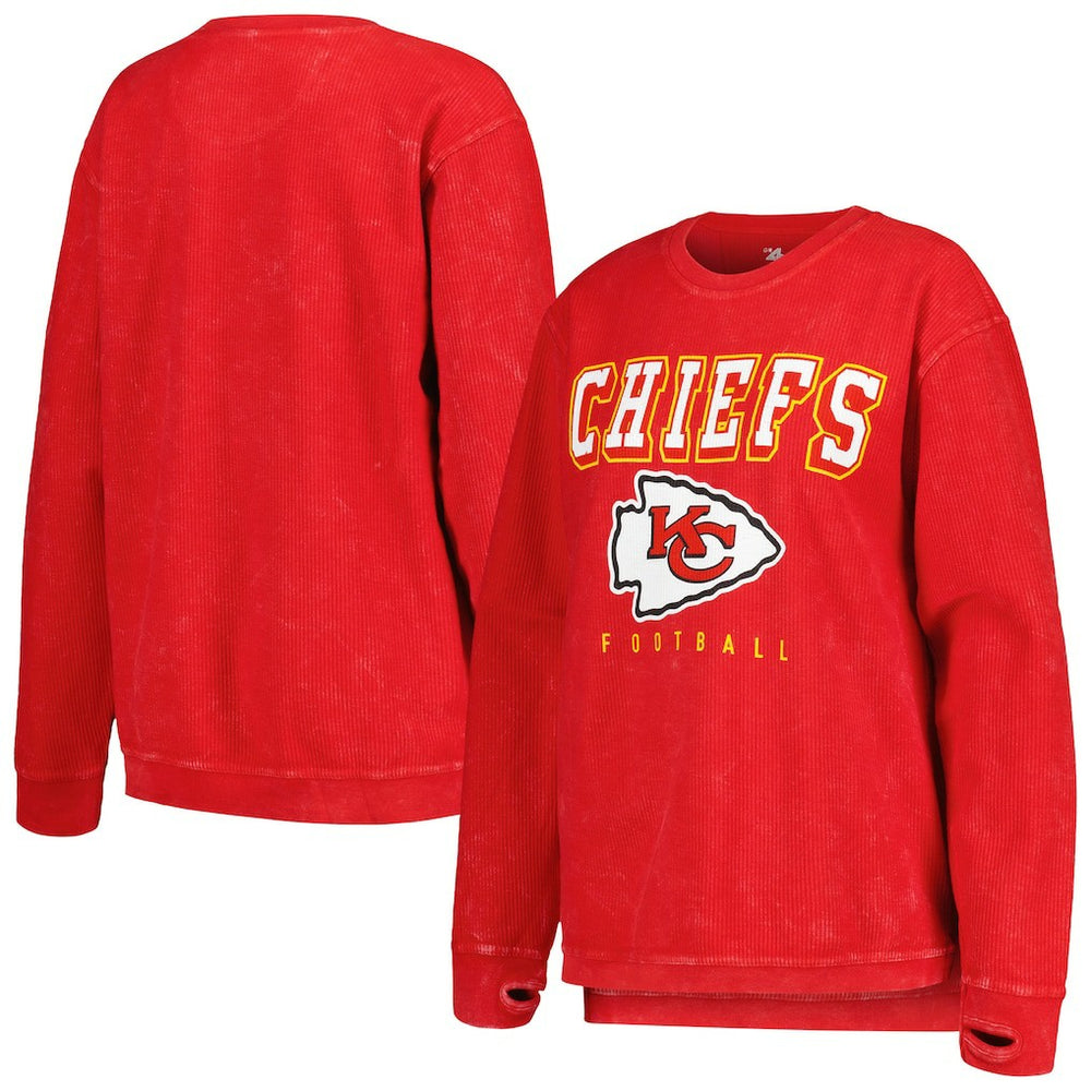 Kansas City Chiefs G-III 4Her by Carl Banks Women's Comfy Cord Pullover Sweatshirt - Red outlet