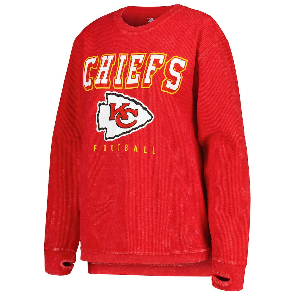 Kansas City Chiefs G-III 4Her by Carl Banks Women's Comfy Cord Pullover Sweatshirt - Red outlet