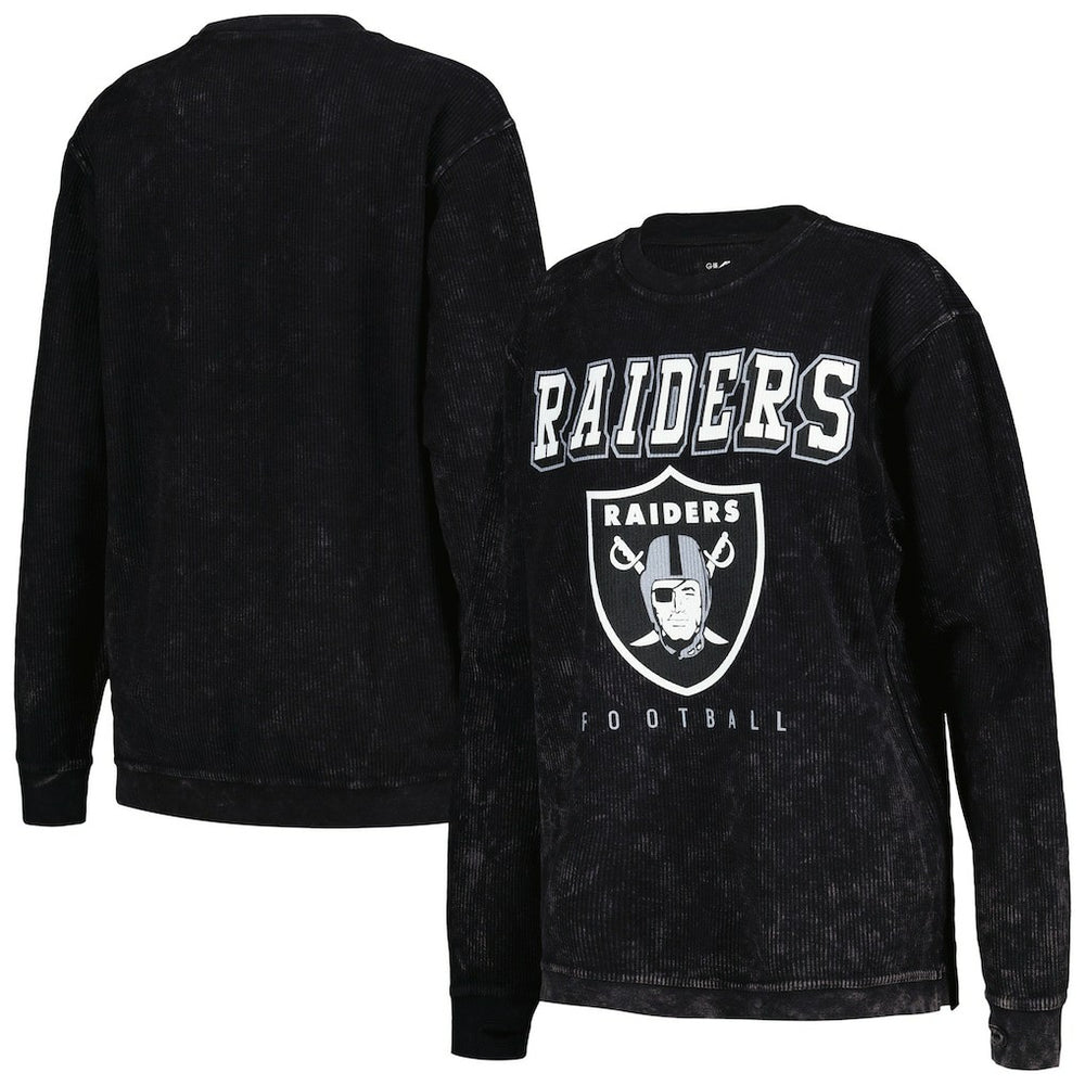 Las Vegas Raiders G-III 4Her by Carl Banks Women's Comfy Cord Pullover Sweatshirt - Black on sale