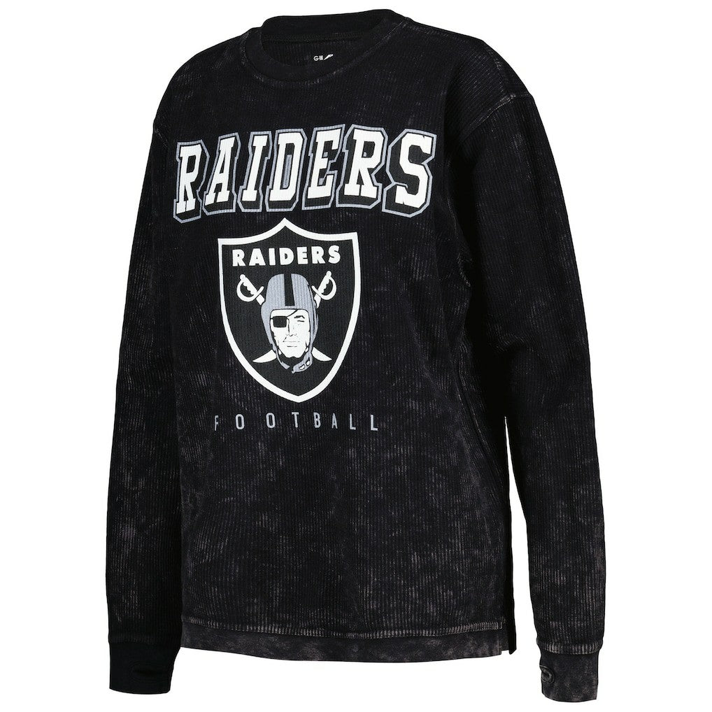 Las Vegas Raiders G-III 4Her by Carl Banks Women's Comfy Cord Pullover Sweatshirt - Black on sale