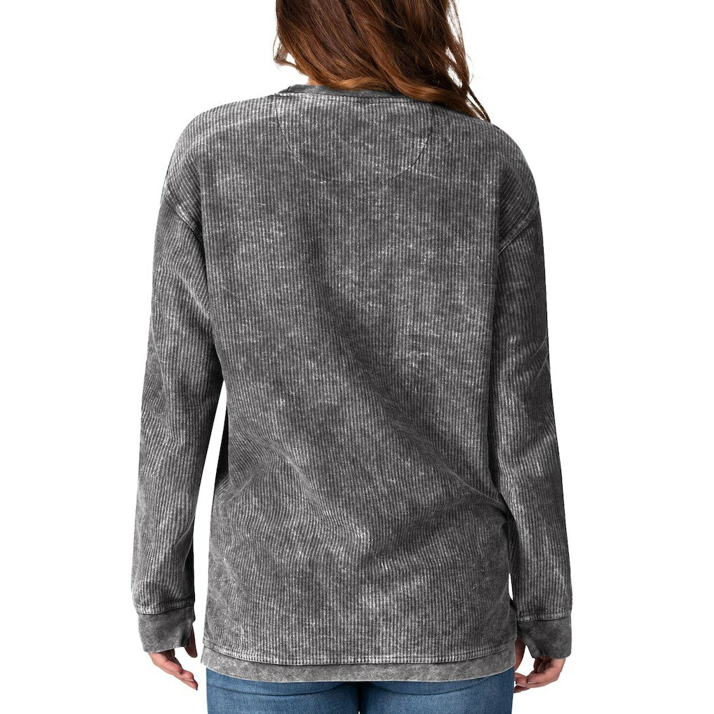 Las Vegas Raiders G-III 4Her by Carl Banks Women's Comfy Cord Pullover Sweatshirt - Black on sale