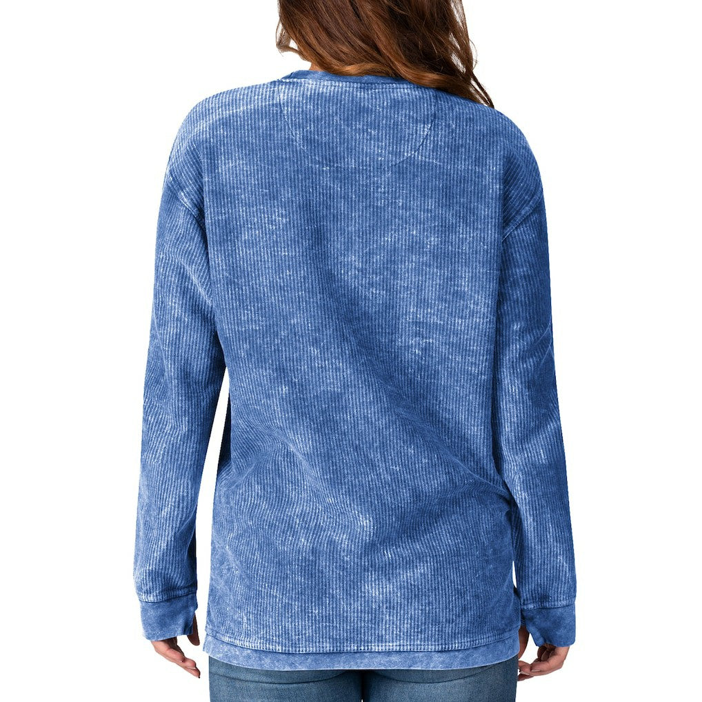Los Angeles Chargers G-III 4Her by Carl Banks Women's Comfy Cord Pullover Sweatshirt - Powder Blue cheap