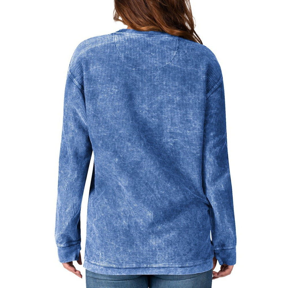 Los Angeles Chargers G-III 4Her by Carl Banks Women's Comfy Cord Pullover Sweatshirt - Powder Blue cheap