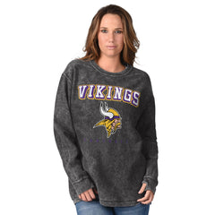 Minnesota Vikings G-III 4Her by Carl Banks Women's Comfy Cord Sweatshirt - Gray outlet