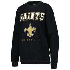 New Orleans Saints G-III 4Her by Carl Banks Women's Comfy Cord Pullover Sweatshirt - Black cheap