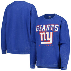 New York Giants G-III 4Her by Carl Banks Women's Comfy Cord Pullover Sweatshirt - Royal on sale