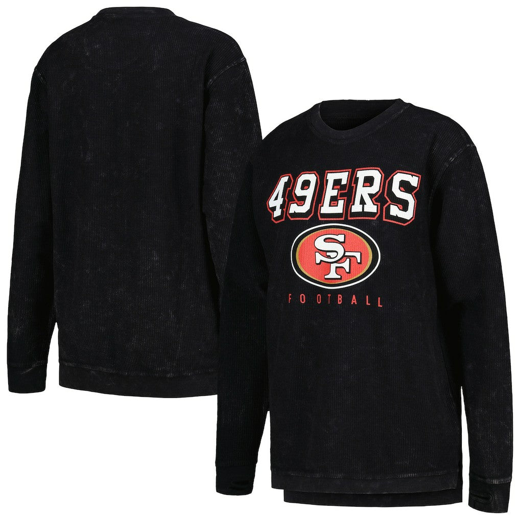 San Francisco 49ers G-III 4Her by Carl Banks Women's Comfy Cord Pullover Sweatshirt - Black sale