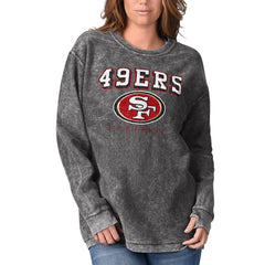 San Francisco 49ers G-III 4Her by Carl Banks Women's Comfy Cord Pullover Sweatshirt - Black sale