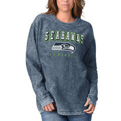 Seattle Seahawks G-III 4Her by Carl Banks Women's Comfy Cord Pullover Sweatshirt - College Navy for sale
