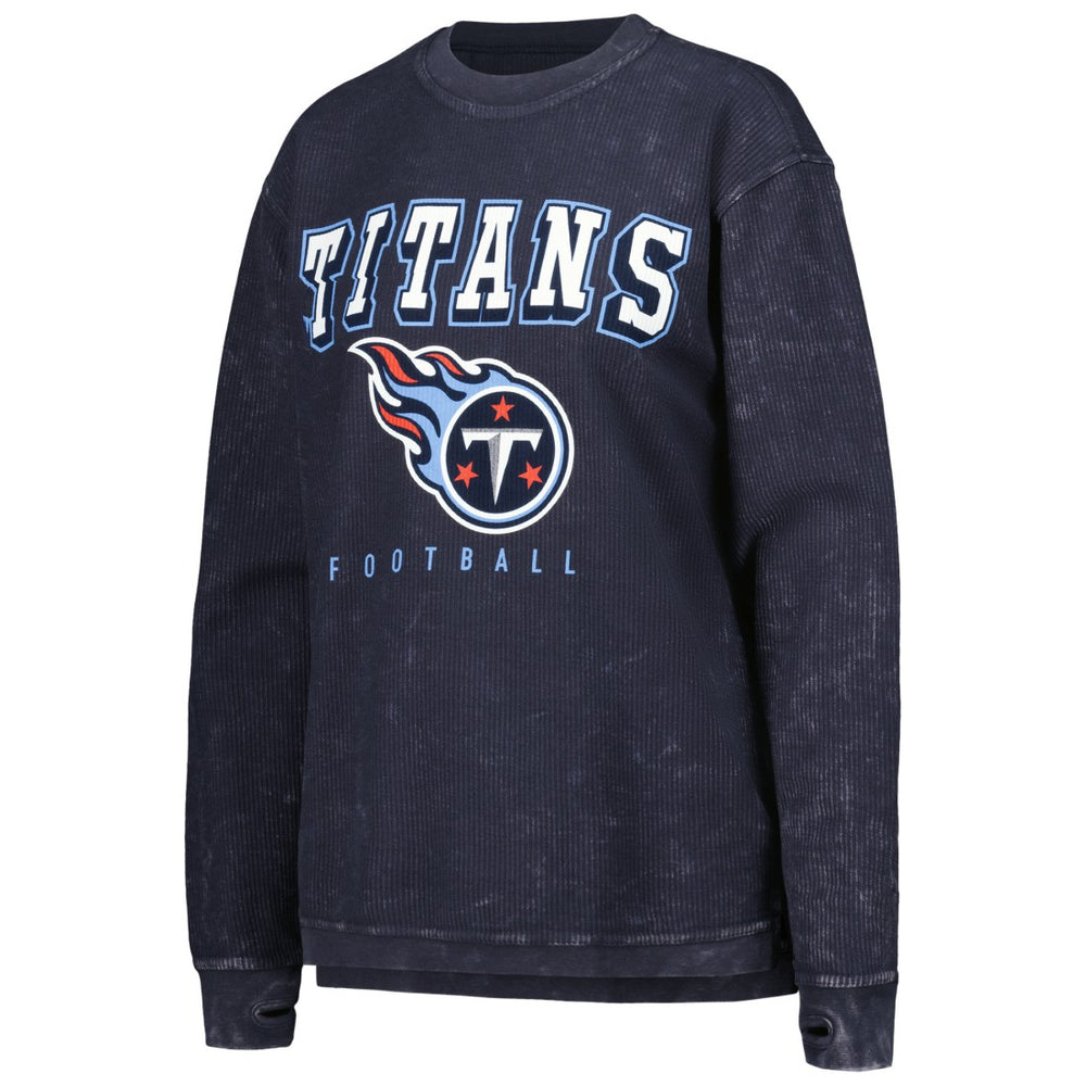 Tennessee Titans G-III 4Her by Carl Banks Women's Comfy Cord Pullover Sweatshirt - Navy sale