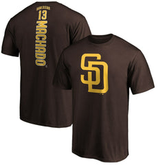 Manny Machado San Diego Padres Playmaker Name & Number T-Shirt Brown