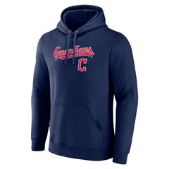 Cleveland Guardians Team Lockup Pullover Hoodie Navy