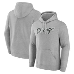 Chicago White Sox Official Wordmark Pullover Hoodie Heather Gray