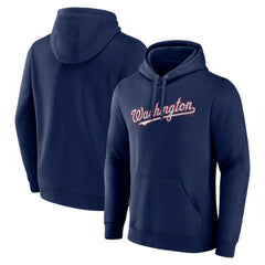 Washington Nationals Official Wordmark Pullover Hoodie Navy