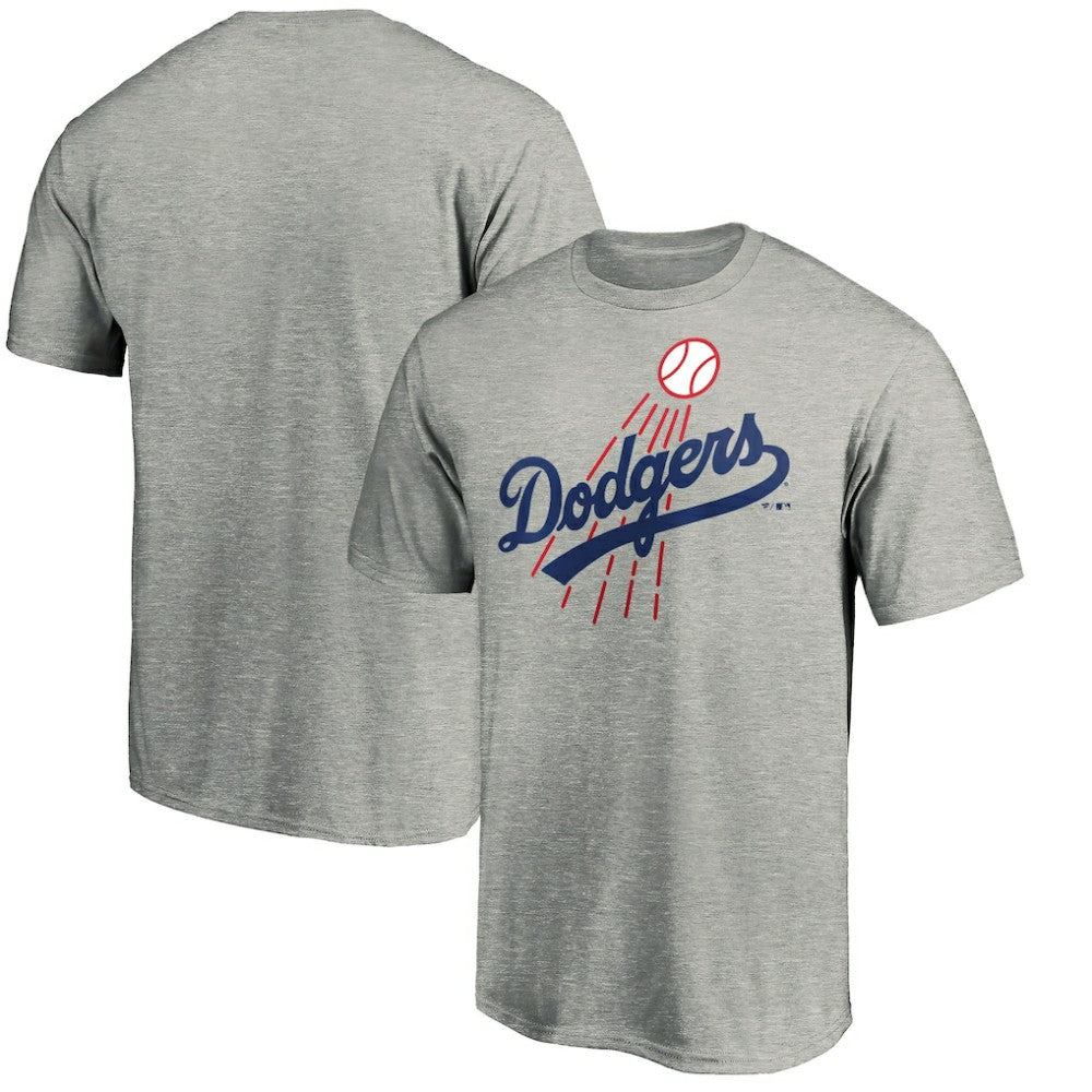 Los Angeles Dodgers Cooperstown Collection Huntington T-Shirt Heather Gray