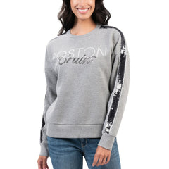 Boston Bruins G-III 4Her by Carl Banks Women's Penalty Box Pullover Sweatshirt - Gray Sweatshirts