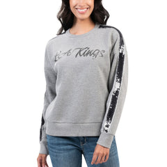 Los Angeles Kings G-III 4Her by Carl Banks Women's Penalty Box Pullover Sweatshirt - Gray Sweatshirts