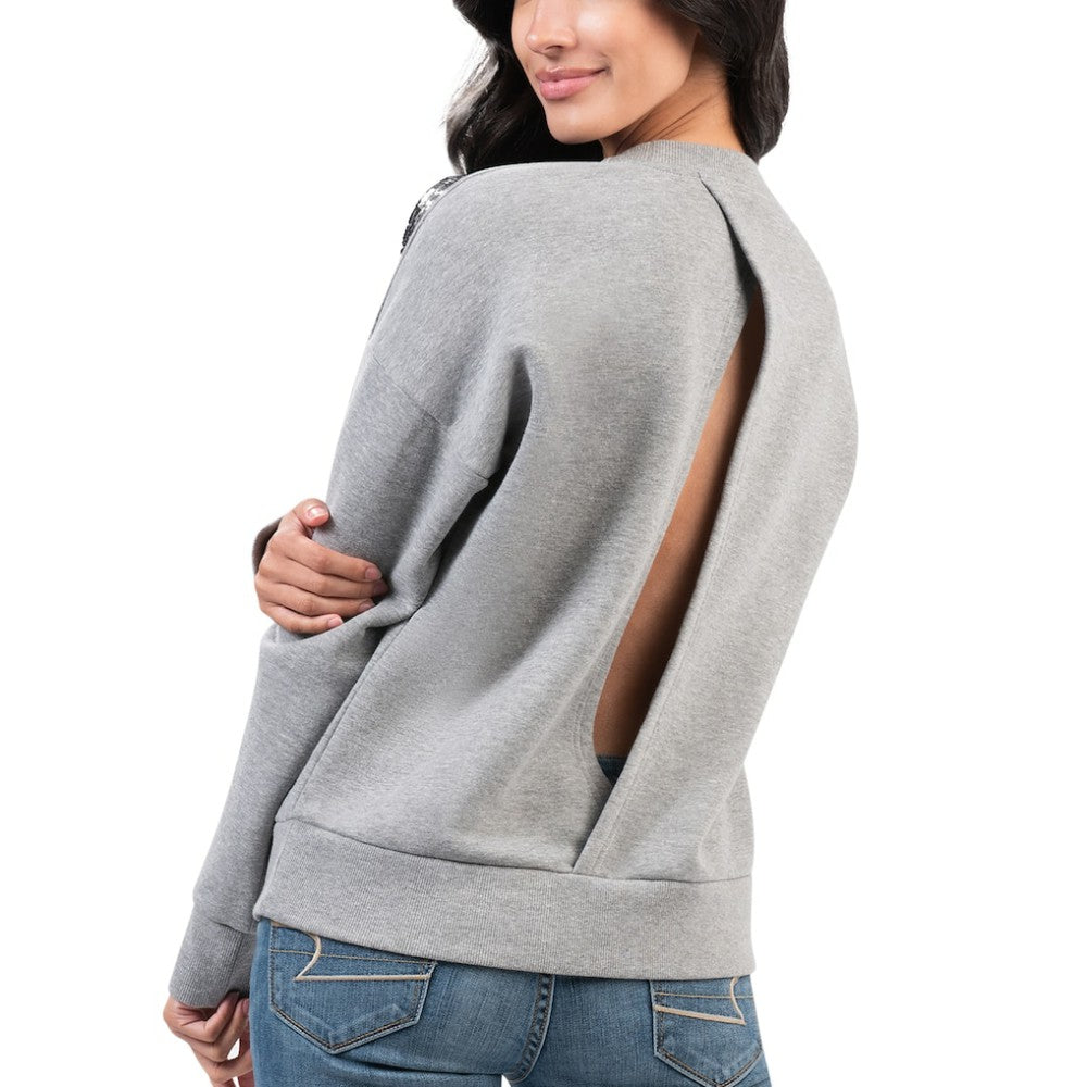 Los Angeles Kings G-III 4Her by Carl Banks Women's Penalty Box Pullover Sweatshirt - Gray Sweatshirts