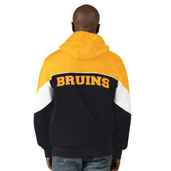 Boston Bruins Starter Power Forward Full-Zip Hoodie - Black/Gold Hoodies