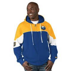 Buffalo Sabres Starter Power Forward Full-Zip Hoodie - Royal/Gold Hoodies