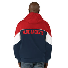 Columbus Blue Jackets Starter Power Forward Full-Zip Hoodie - Navy/Red Hoodies