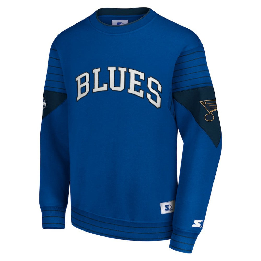 St. Louis Blues Starter Faceoff Pullover Sweatshirt - Blue Sweatshirts