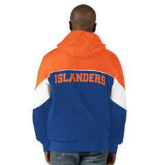 New York Islanders Starter Power Forward Full-Zip Hoodie - Royal/Orange Hoodies