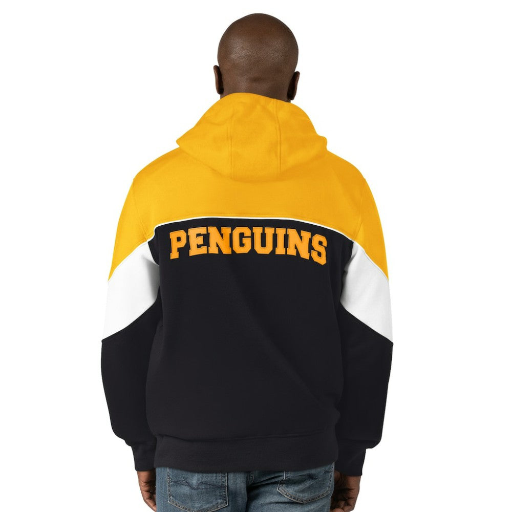 Pittsburgh Penguins Starter Power Forward Full-Zip Hoodie - Black/Gold Hoodies