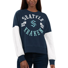 Seattle Kraken G-III 4Her by Carl Banks Women's Team Pride Pullover Sweatshirt - Deep Sea Blue Sweatshirts
