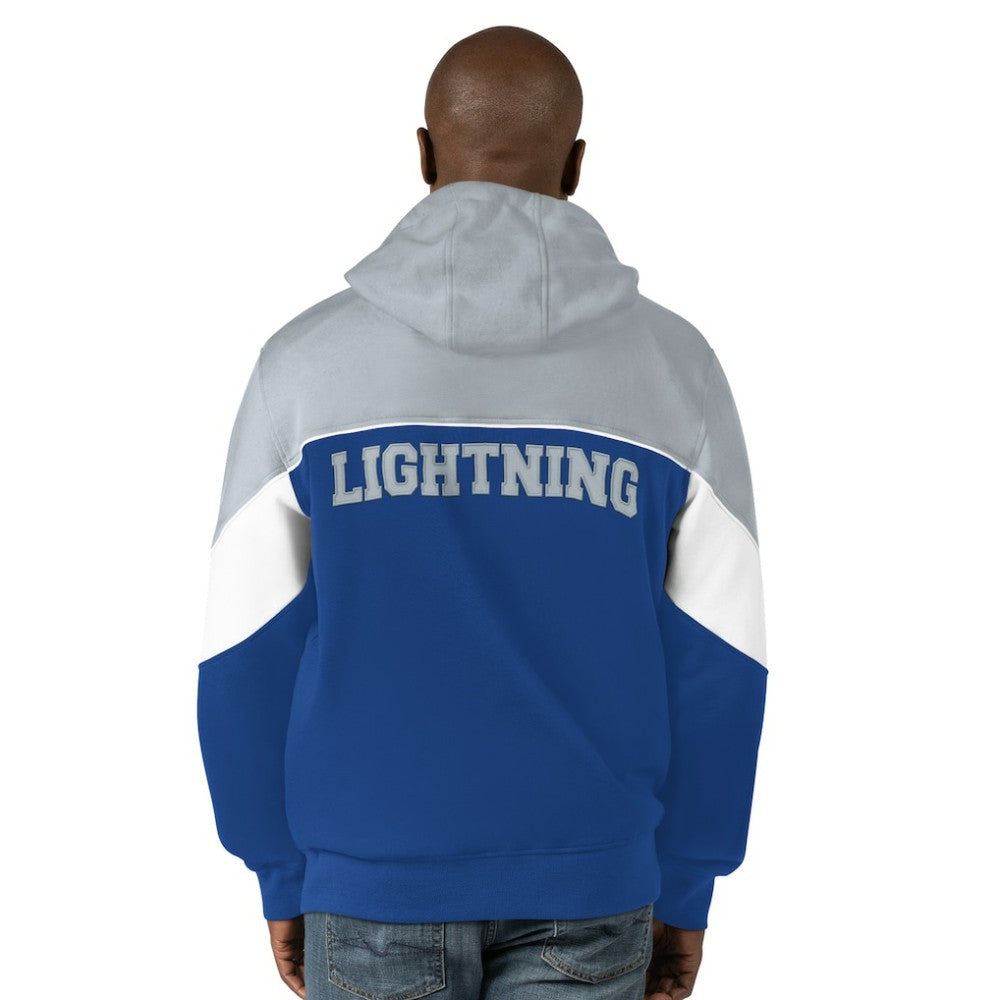 Tampa Bay Lightning Starter Power Forward Full-Zip Hoodie - Blue/Gray Hoodies