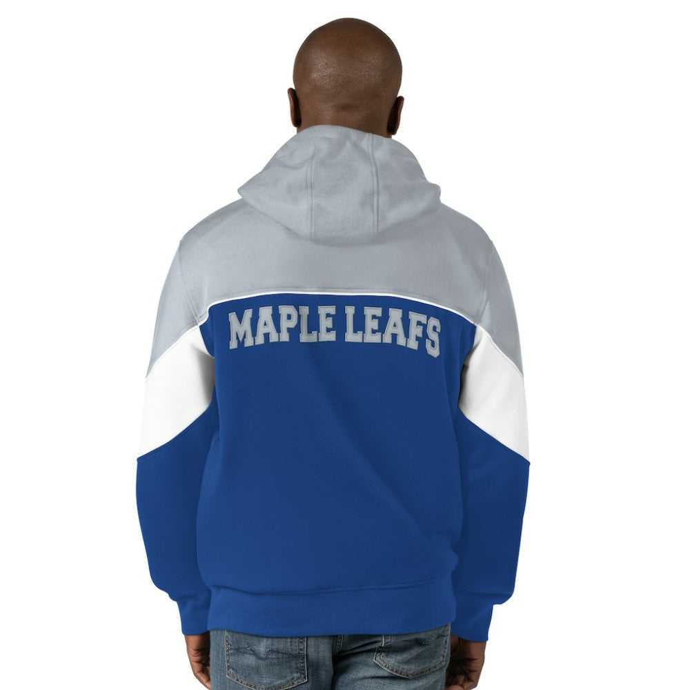 Toronto Maple Leafs Starter Power Forward Full-Zip Hoodie - Blue/Gray Hoodies