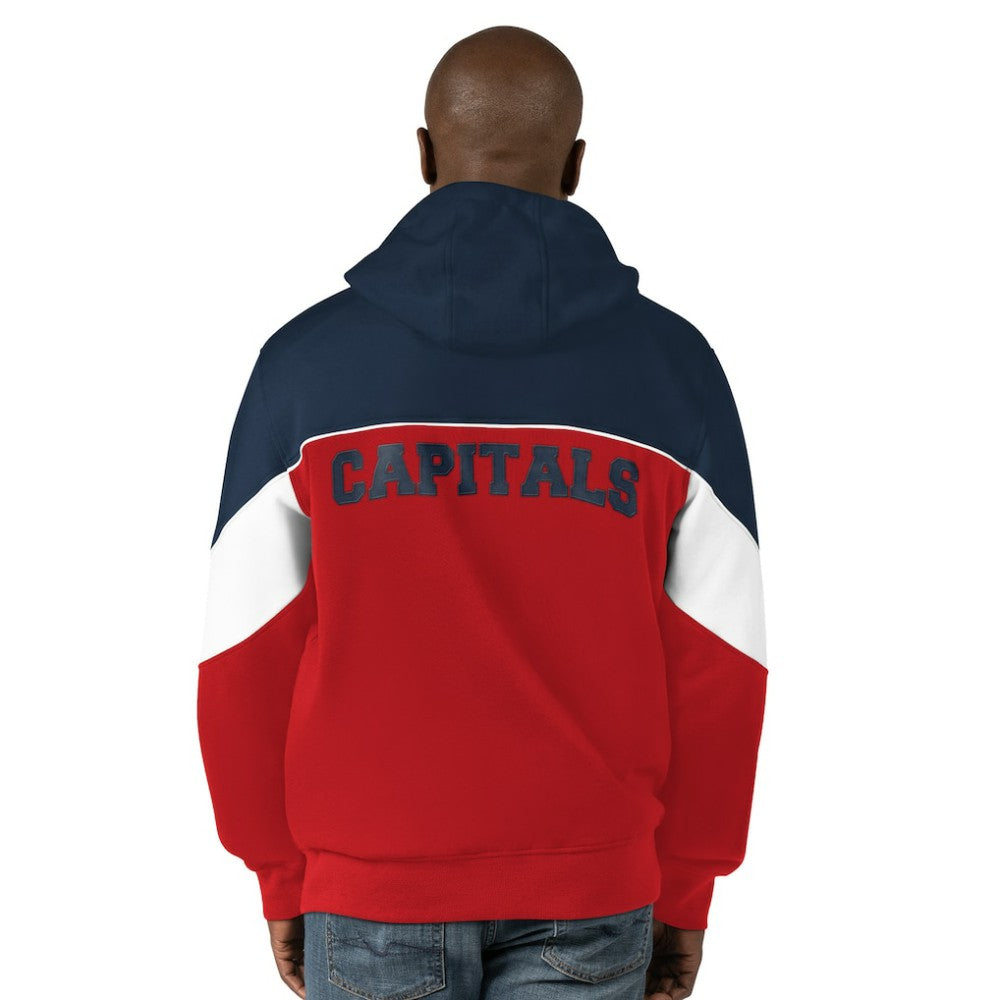 Washington Capitals Starter Power Forward Full-Zip Hoodie - Red/Navy Hoodies