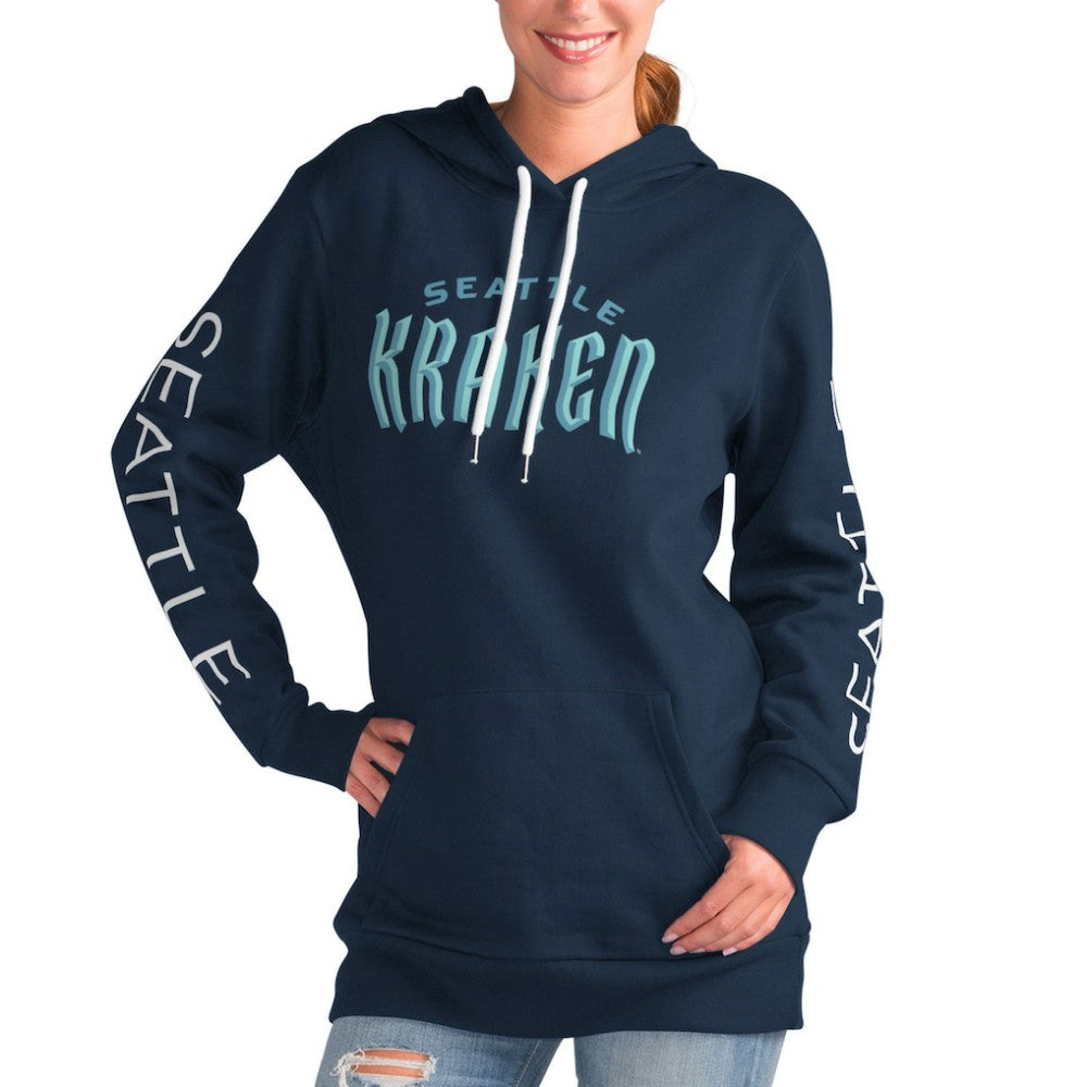 Seattle Kraken G-III 4Her by Carl Banks Women's Overtime Pullover Hoodie - Deep Sea Blue Hoodies