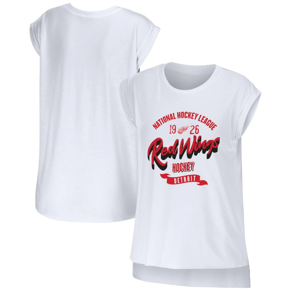 Detroit Red Wings WEAR by Erin Andrews Women's Domestic Tank Top - White Tank Top