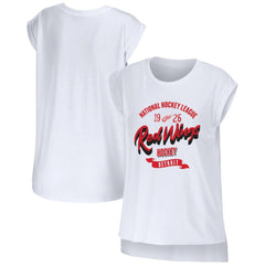 Detroit Red Wings WEAR by Erin Andrews Women's Domestic Tank Top - White Tank Top