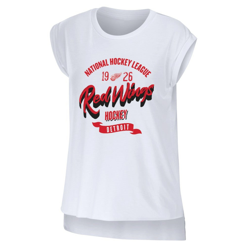 Detroit Red Wings WEAR by Erin Andrews Women's Domestic Tank Top - White Tank Top