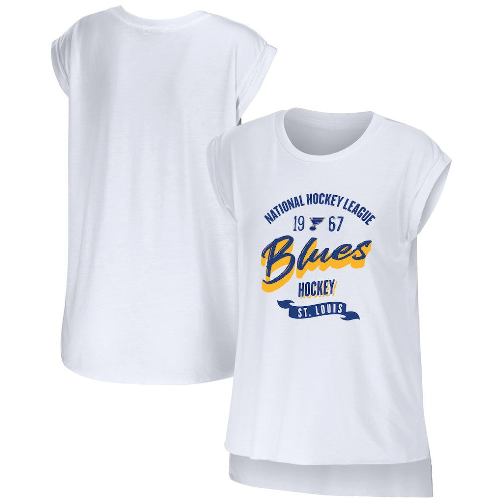St. Louis Blues WEAR by Erin Andrews Women's Domestic Tank Top - White Tank Top